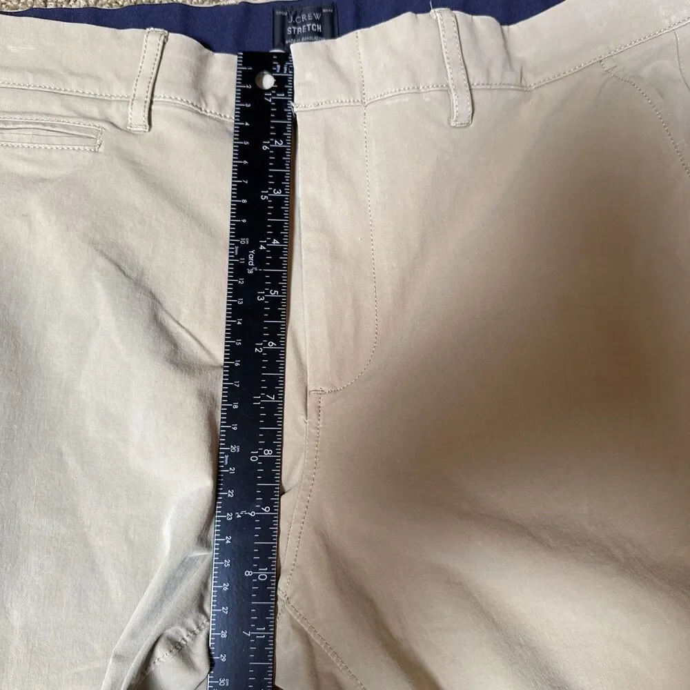 J Crew Tech Pant Mens 34x33* Tan 770 Straight Fit Stretch Performance Khaki Golf